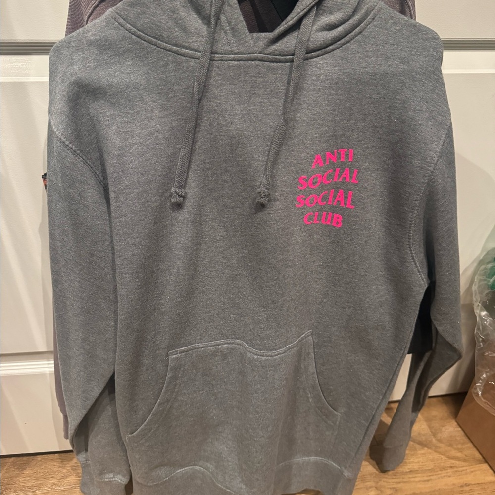 Anti Social Social Club Gray Hoodie with Subtle Logo